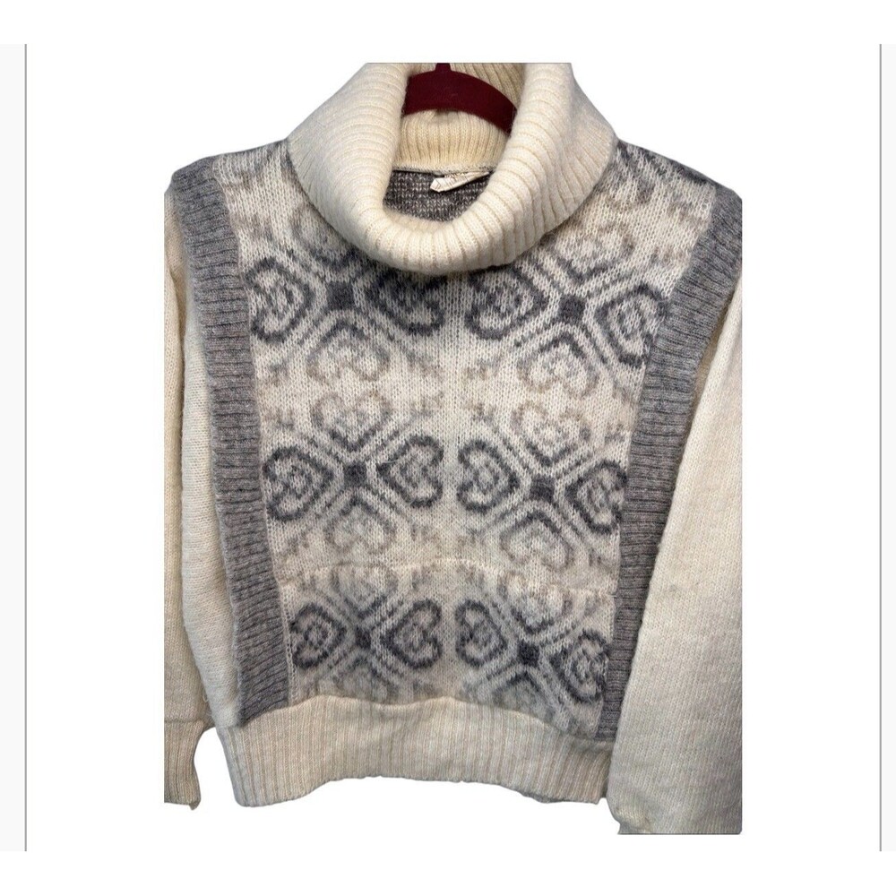 Vintage Alafoss Icelandic Wool Sweater Front Pocket S